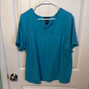 Rafaella Women's Blue Top 2X